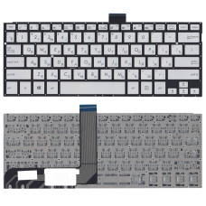 Клавиатура для ноутбука Asus TP300, TP300L серебристая без рамки