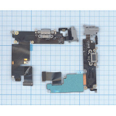 Шлейф разъема питания с аудио-разъемом для iPhone 6 Plus черный