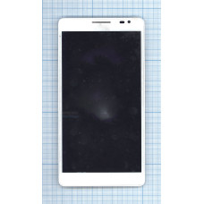 Дисплей для Huawei Ascend Mate белый с рамкой