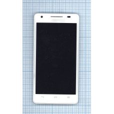 Дисплей для Huawei Honor 3 белый c рамкой