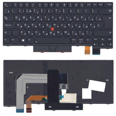 Клавиатура для ноутбука Lenovo Thinkpad T470 черная с подсветкой