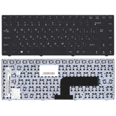Клавиатура для ноутбука DNS Pegatron B14Y, Clevo W740  черная с рамкой