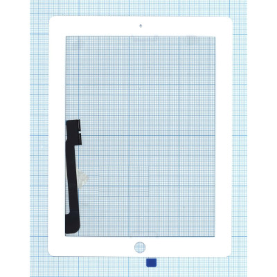 Сенсорное стекло (тачскрин) для iPad 3/4 белое