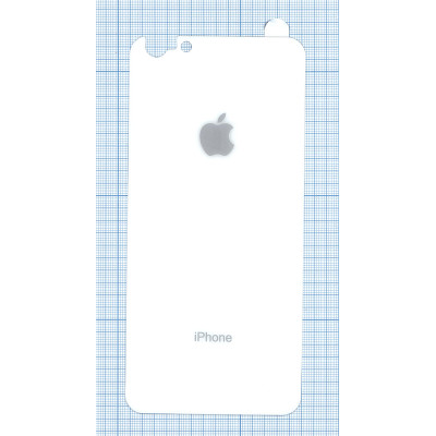 Защитное заднее стекло для iPhone 6/6S Plus белое