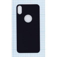 Защитное заднее стекло для iPhone X черное