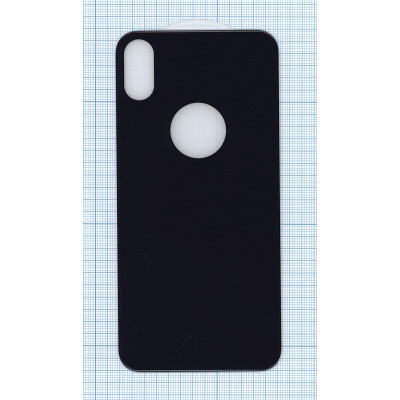 Защитное заднее стекло для iPhone X черное