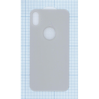 Защитное заднее стекло для iPhone X белое
