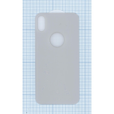 Защитное заднее стекло для iPhone XS белое