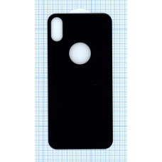 Защитное заднее стекло для iPhone XS черное
