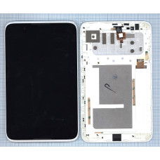 Модуль (матрица + тачскрин) для Lenovo A3300 черный с белой рамкой