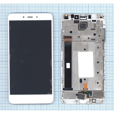 Дисплей для Xiaomi Redmi Note 4 белый с рамкой