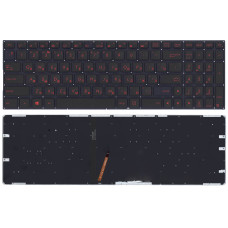 Клавиатура для ноутбука Asus FX502 черная с красной подсветкой