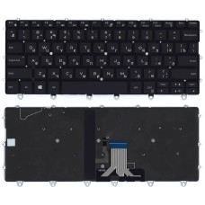 Клавиатура для ноутбука Dell XPS 13 9365 черная с подсветкой