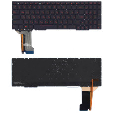 Клавиатура для ноутбука Asus FX553VE черная с красной подсветкой