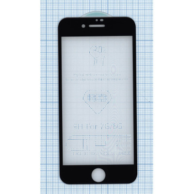 Защитное стекло 6D для Apple iPhone 7/8  черное