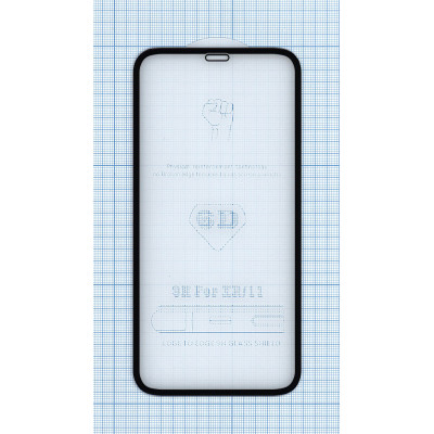 Защитное стекло 6D для Apple iPhone XR черное