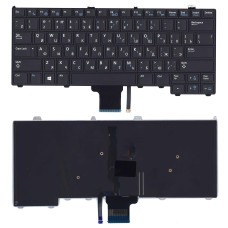 Клавиатура для ноутбука Dell Latitude E7420 черная с подсветкой без указателя