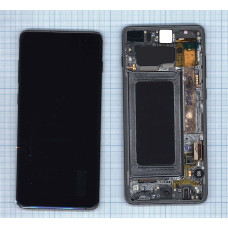 Дисплей для Samsung Galaxy S10 Plus SM-G975F в сборе с тачскрином и рамкой черный