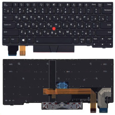 Клавиатура для ноутбука Lenovo X280 черная с подсветкой и указателем