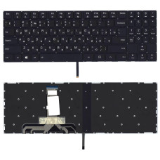 Клавиатура для ноутбука Lenovo Legion Y520 Y520-15IKB черная без рамки, белая подсветка
