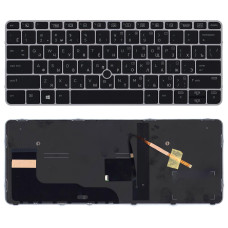 Клавиатура для ноутбука HP EliteBook 820 G4 725 G4 черная с подсветкой и указателем