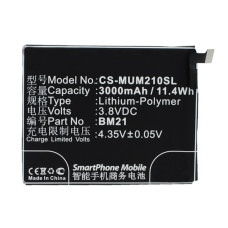 Аккумулятор CS-MUM210SL BM21 для Xiaomi Mi Note 3.8V / 3000mAh / 11.40Wh