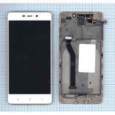 Дисплей для Xiaomi Redmi 4 Prime / Redmi 4 Pro белый с рамкой