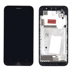 Дисплей для Asus ZenFone Go ZB500KG черный с рамкой
