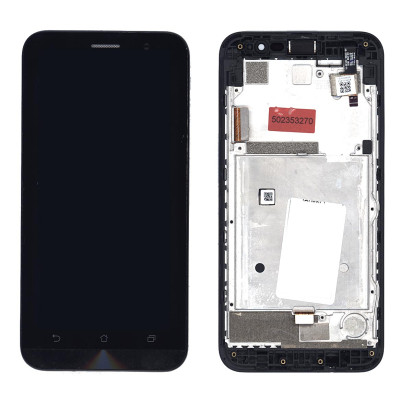 Дисплей для Asus ZenFone Go ZB500KG черный с рамкой