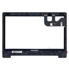 Сенсорное стекло (тачскрин) для Asus Transformer Book Flip TP300LA черное с рамкой
