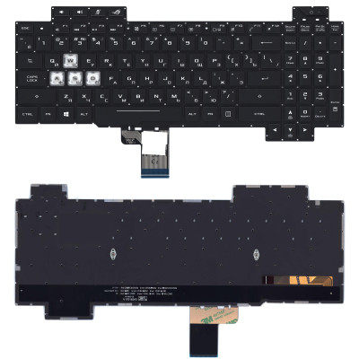 Клавиатура для ноутбука Asus ROG GL504 черная c белой подсветкой