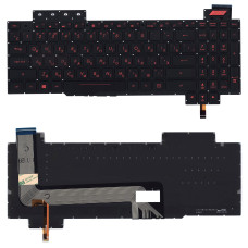 Клавиатура для ноутбука Asus FX503 черная с красной подсветкой