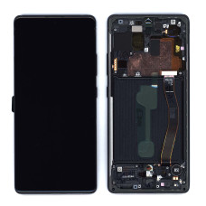 Дисплей для Samsung Galaxy S10 Lite SM-G770F в сборе с тачскрином и рамкой черный