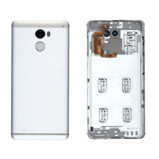 Задняя крышка для Xiaomi Redmi 4 серебро c датчиком распознавания отпечатка пальца