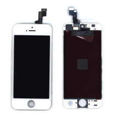 Дисплей (модуль) для Apple iPhone 5S, iPhone SE в сборе с тачскрином (AAA) белый