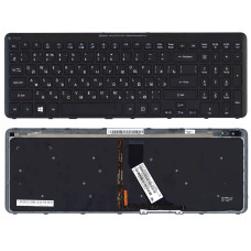 Клавиатура для ноутбука Acer Aspire V5 V5-531 M5-581T черная с рамкой и подсветкой