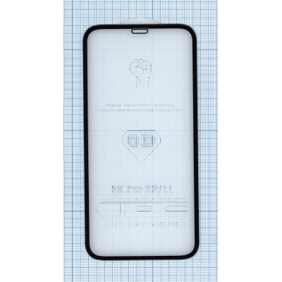 Защитное стекло 5D для Apple iPhone 11 черное