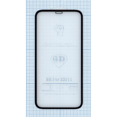 Защитное стекло 6D для Apple iPhone 11 черное