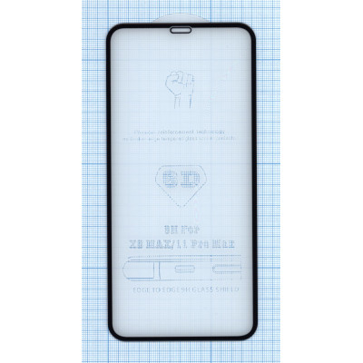 Защитное стекло 6D для Apple iPhone 11 Pro Max черное