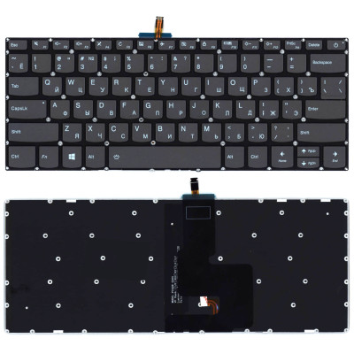 Клавиатура для ноутбука Lenovo Ideapad S145-14API черная с подсветкой