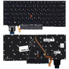 Клавиатура для ноутбука Lenovo ThinkPad X1 carbon Gen 7 2019 черная с подсветкой