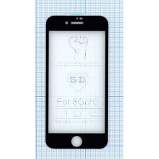 Защитное стекло 6D для Apple iPhone SE (2020) черное