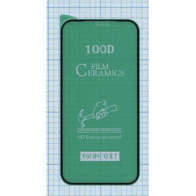 Керамическая пленка (стекло) для Iphone 12 Pro Max черная
