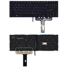 Клавиатура для ноутбука Lenovo Legion Y730-17ICH черная с белой подсветкой