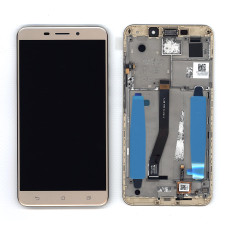Дисплей для Asus ZenFone 3 Laser ZC551KL золотистый с рамкой