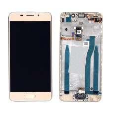 Дисплей для Asus ZenFone 3s Max ZC521TL золотой с рамкой