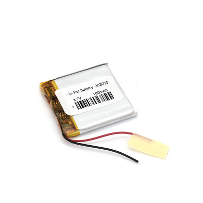 Аккумулятор Li-Pol (батарея) 3*30*30мм 2pin 3.7V/180mAh