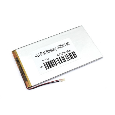 Аккумулятор Li-Pol (батарея) 3*80*140мм 2pin 3.7V/4700mAh