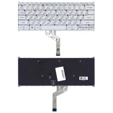 Клавиатура для ноутбука Acer Swift 3 SF314-42 серебристая с подсветкой