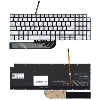 Клавиатура для ноутбука Dell Inspiron 5584 серебристая